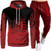 2 Pieces Sets Tracksuit Men Hooded Sweatshirt+Pants Pullover Hoodie Sportswear