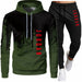 2 Pieces Sets Tracksuit Men Hooded Sweatshirt+Pants Pullover Hoodie Sportswear