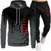 2 Pieces Sets Tracksuit Men Hooded Sweatshirt+Pants Pullover Hoodie Sportswear