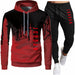 2 Pieces Sets Tracksuit Men Hooded Sweatshirt+Pants Pullover Hoodie Sportswear