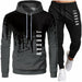 2 Pieces Sets Tracksuit Men Hooded Sweatshirt+Pants Pullover Hoodie Sportswear
