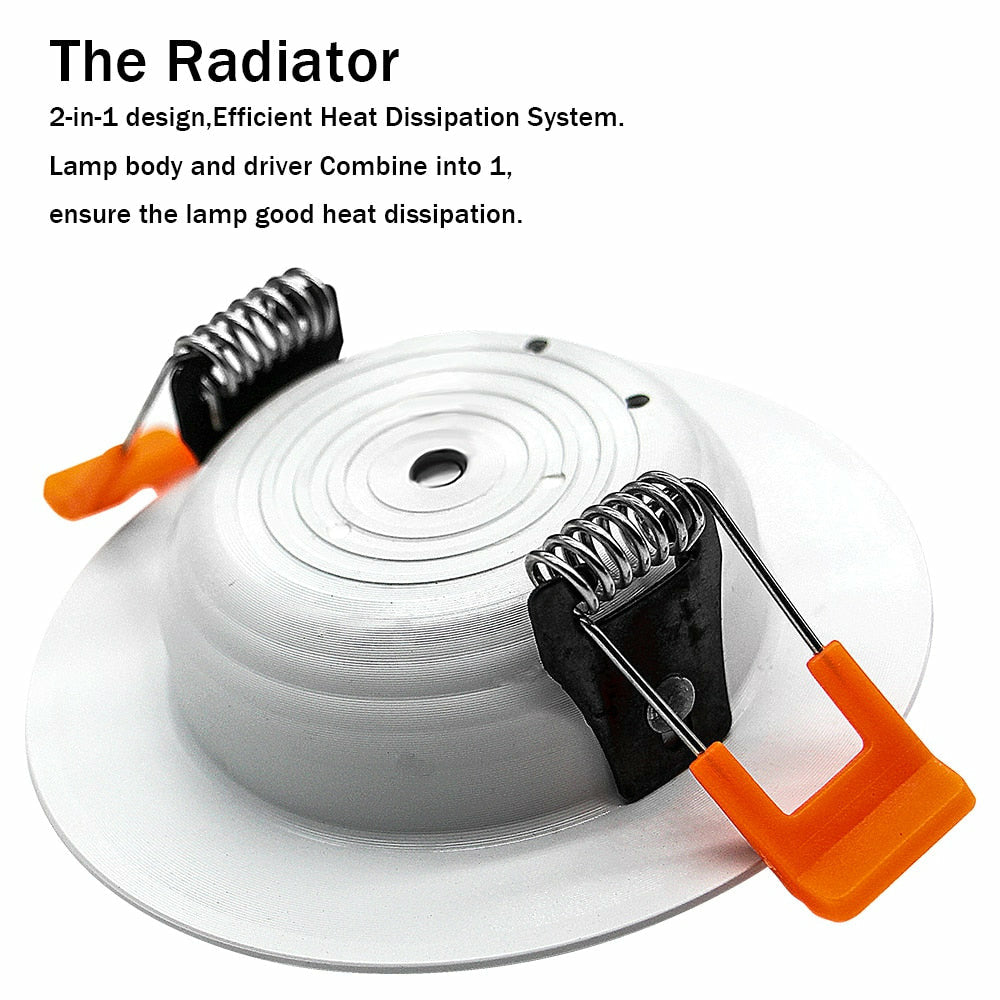 Driverless LED Recessed 3W 5W 7W 9W 12W AC220V LED Ceiling Spot Light ...