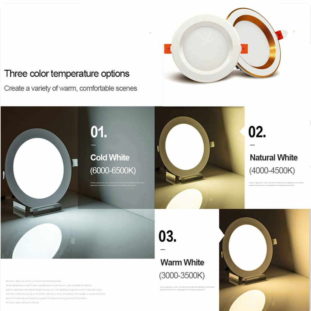 Driverless LED Recessed 3W 5W 7W 9W 12W AC220V LED Ceiling Spot Light ...
