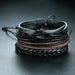 Braided Wrap Leather Bracelets Men Vintage Life Tree Wood Beads Wristbands