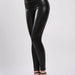 Women Winter Leather Pants High Waist Stretch Warm Velvet Leggings Pants