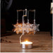 Metal Candle Stand Christmas New Year Decor Ornaments for Home