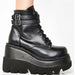 High Platform Ankle Boots Leather Fashion Wedges Women High Heels Shoes