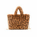 New Fashion Shoulder Bag Leopard Pattern Soft Fur Plush Handbags