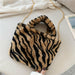 New Fashion Shoulder Bag Leopard Pattern Soft Fur Plush Handbags