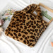 New Fashion Shoulder Bag Leopard Pattern Soft Fur Plush Handbags