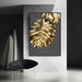 Golden Abstract Leaf Flower Wall Art Canvas Painting Home Decoration
