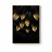 Golden Abstract Leaf Flower Wall Art Canvas Painting Home Decoration