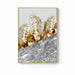 Golden Abstract Leaf Flower Wall Art Canvas Painting Home Decoration