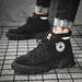 Men High Quality Leather Boots Casual Motorcycle Ankle Hombre Lace-Up Shoes