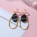 Statement Earrings Women Black Cute Acrylic Geometric Dangle Drop Gold Earrings