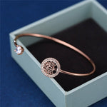 Luxury White Zircon Stone Bracelet Tree Of Life Adjustable Bracelets Women Jewelry