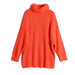 Women Oversize Basic Knitted Turtleneck Sweater Blanket Solid Turtleneck Collar Pullovers