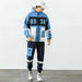 Hip Hop Work Wear Men's Jacket & Pant 2PCs Set Tracksuit Clothing