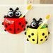 Ladybug Insect Design Toothbrush Toothpaste Holder Wall Suction Rack