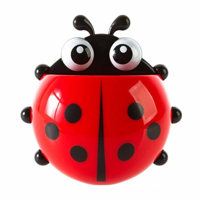 Ladybug Insect Design Toothbrush Toothpaste Holder Wall Suction Rack ...