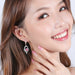 Sterling Silver Women Fashion Jewelry High Quality Crystal Zircon Earrings
