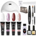ROSALIND Poly Nail Gel Kit Lamp Gel Polish Set Manicure Professional Tool Kit Set
