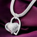 925 Sterling Silver 18 Inch Double Heart Pendant Necklace For Women