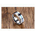 8mm Men Women Groove Rainbow Stainless Steel Wedding Bands Trendy Jewelry Rings