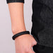 Black/Brown Braided Leather Bracelet Stainless Steel Magnetic Clasp Fashion Unisex Jewelry