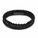 Black/Brown Braided Leather Bracelet Stainless Steel Magnetic Clasp Fashion Unisex Jewelry