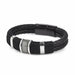 Black/Brown Braided Leather Bracelet Stainless Steel Magnetic Clasp Fashion Unisex Jewelry