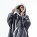 Oversized Hoody Blanket Winter Sweatshirt Hoodies Fleece Blanket With Sleeves