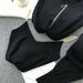 Knitted Sweater Casual Chain Vest Knitted Jacket Elastic Pants Three-Piece Sets
