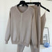Knitted Sweater Casual Chain Vest Knitted Jacket Elastic Pants Three-Piece Sets