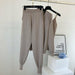 Knitted Sweater Casual Chain Vest Knitted Jacket Elastic Pants Three-Piece Sets