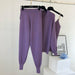 Knitted Sweater Casual Chain Vest Knitted Jacket Elastic Pants Three-Piece Sets
