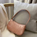 Crocodile Pattern Women Shoulder Bags PU Leather Small  Baguette Purse Handbags