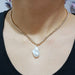 Fashion 2 Layers Pearls Geometric Pendants Necklaces Women Designer Gold Jewelry
