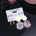 Women's Earrings Set Pearl Crystal Earrings Women Tassel Acrylic Earrings Jewelry