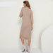 Women Turtleneck Long Sleeve Sweater Dress Loose Aachoae Knitted Long Dress