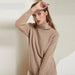 Women Turtleneck Long Sleeve Sweater Dress Loose Aachoae Knitted Long Dress