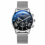Men Watches Luxury Stainless Steel Mesh Business Luminous Wristwatch
