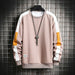 Long Sleeve Sweatshirts Men New Fashion 6 Color Casual O-Neck Patchwork Sweatshirt