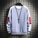 Long Sleeve Sweatshirts Men New Fashion 6 Color Casual O-Neck Patchwork Sweatshirt