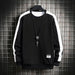 Long Sleeve Sweatshirts Men New Fashion 6 Color Casual O-Neck Patchwork Sweatshirt