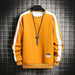 Long Sleeve Sweatshirts Men New Fashion 6 Color Casual O-Neck Patchwork Sweatshirt