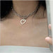 Simple Bead Chain Choker Necklace Leaf Tassel Women Fashion Jewelry