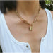 Simple Bead Chain Choker Necklace Leaf Tassel Women Fashion Jewelry