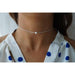 Simple Bead Chain Choker Necklace Leaf Tassel Women Fashion Jewelry
