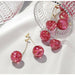 New Arrival Dominated Acrylic Fashion Geometric Women Sweet Cherry Drop Earrings